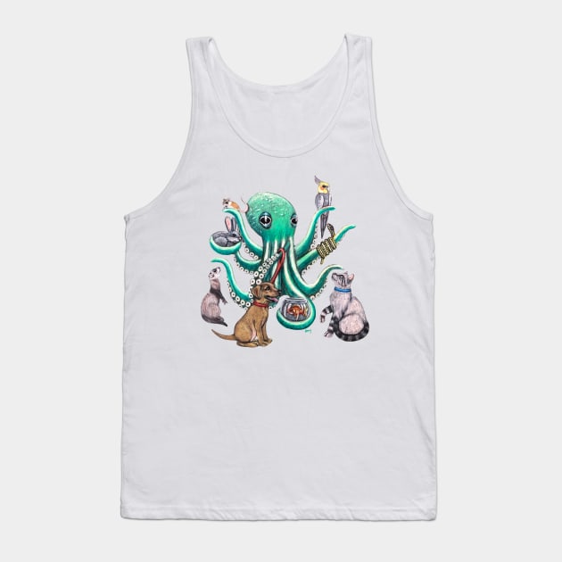 "OctoPets" - OctoKick collection Tank Top by GardenPartyArt